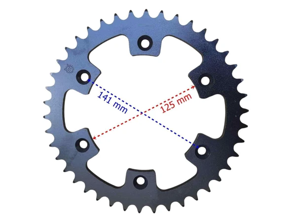Cf Moto Sr 450 Arka Dişli 520-45T İç 125 Mm 6 Delikli Öm ürün görseli 1
