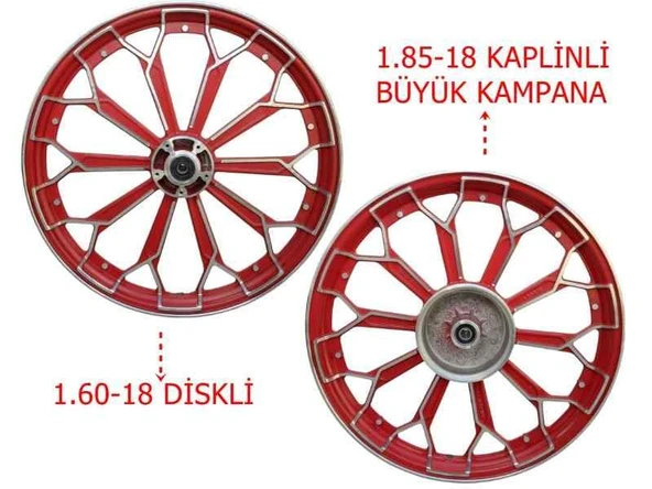 Cg Ön-Arka Jant Örümcek Kırmızı ürün görseli 1