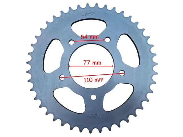 Arka Dişli 520-43T İç 77 Mm 5 Delikli İth ürün görseli 1