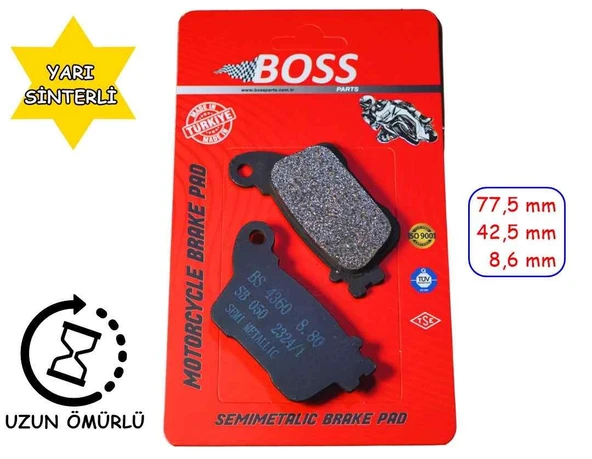 Suzukı Arka Fren Disk Balatası Boss Fa436 Suzuki Gsx-R Gs 1000 ürün görseli 1