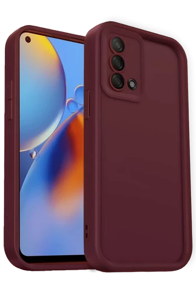 Newface Oppo A74 4G Kılıf Viera Silikon - Bordo ürün görseli 1