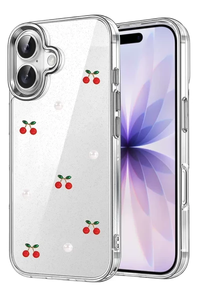 Newface Apple iPhone 16 Fiyonk Desenli Kapak - Desen 9 ürün görseli 1