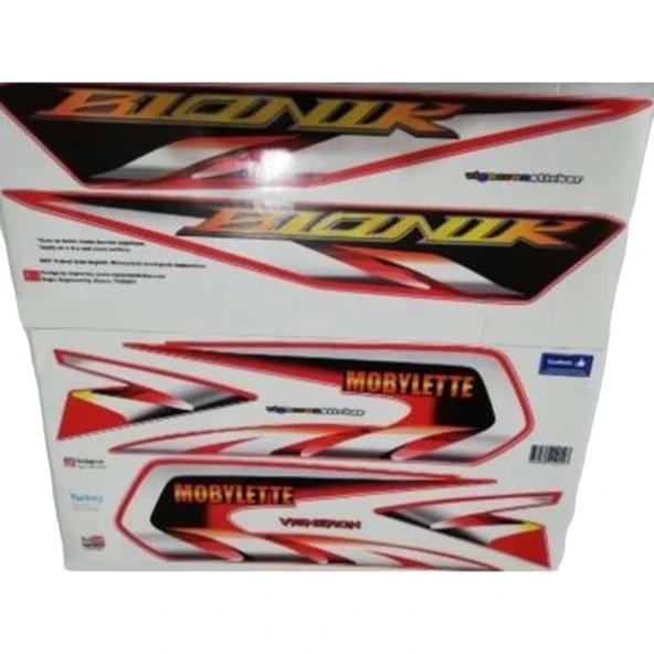 Mobylette 2005 Bionik Yazı Takımı Kırmızı ürün görseli 1