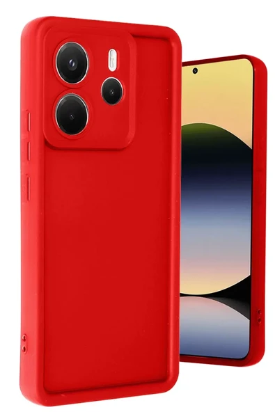 Newface Xiaomi Redmi Note 14 4G Kılıf Viera Silikon - Kırmızı ürün görseli 1