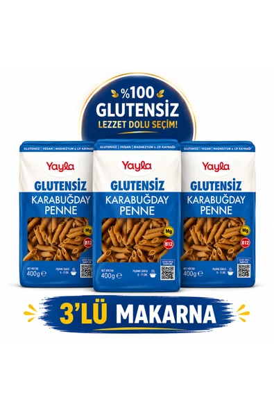 Yayla Karabuğday Penne 400 gr x 3 Adet ürün görseli 1