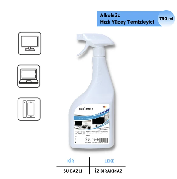 ACTO® Smart X 750 ml Alkolsüz Hızlı Yüzey Temizleyici ürün görseli 1