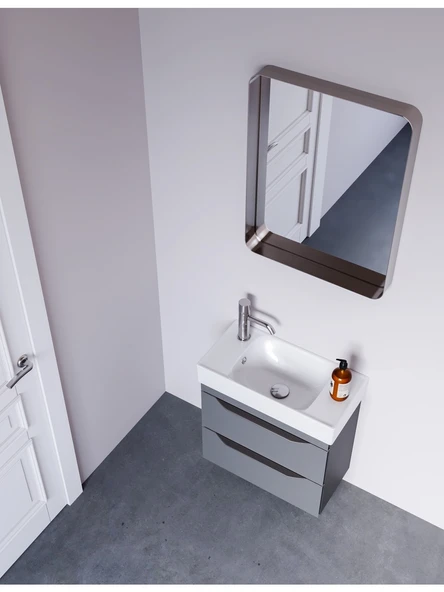 Turkuaz Seramik Sharp 60X30 cm Sol Delikli Lavabo - Resim 2