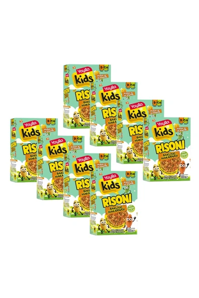 Yayla Kids Sebzeli 3 Renkli Risoni Bakliyat Makarnası 300 g x8 ürün görseli 1
