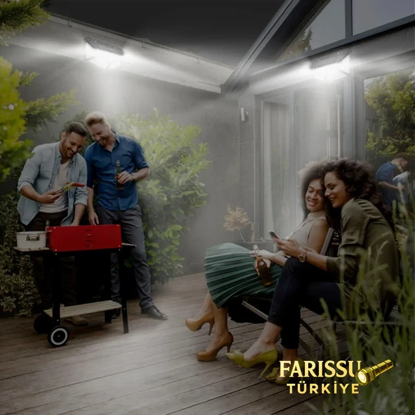 100 LED Solar Hareket Sensörlü Dış Mekan Bahçe Lambası 1 Adet - Resim 4
