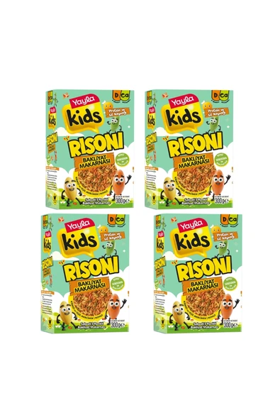 Yayla Kids Sebzeli 3 Renkli Risoni Bakliyat Makarnası 300 g x4 ürün görseli 1