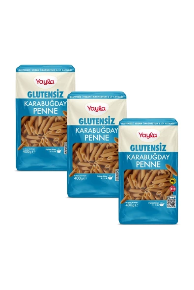 Yayla Glutensiz Karabuğday Penne Makarna 400 g x3 ürün görseli 1