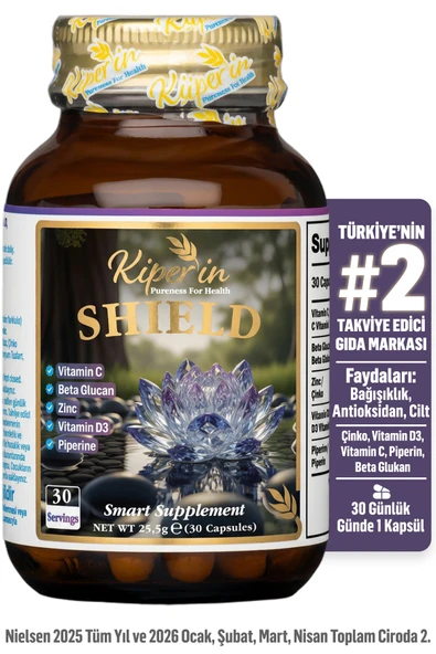 Shield | Güçlü Bağışıklık Desteği | Lipozomal C Vitamini, Beta Glukan, D Vitamini, Çinko | 30 Kapsül ürün görseli 1