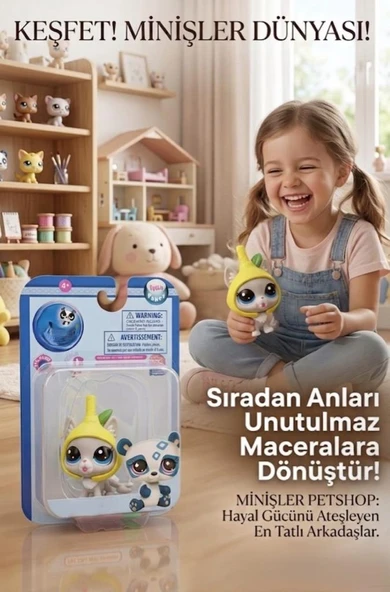Pet Shop Minişler Limon Kostümlü Kedi Figür ve Klübe Oyun Seti Seri 3 Işıklı Paket Oyuncak ürün görseli 1