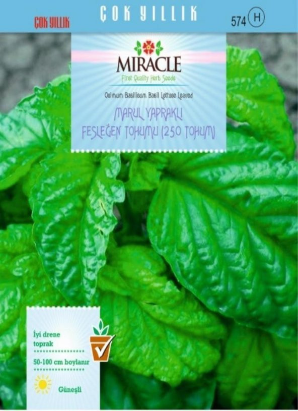 Miracle Marul Yapraklı Fesleğen Tohumu (250 tohum) ürün görseli 1