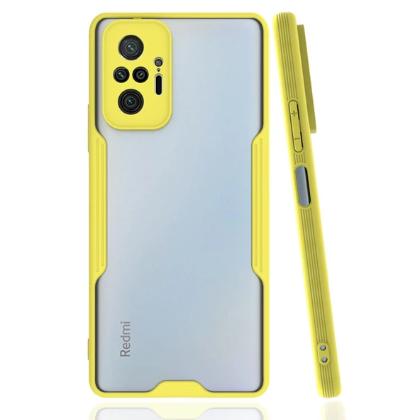 Xiaomi Redmi Note 10 Pro Kılıf Platin Silikon - Sarı ürün görseli 1