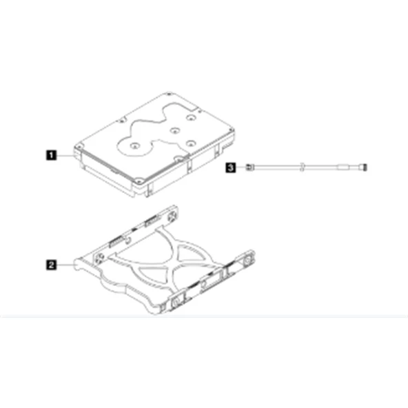 LENOVO THINKSYSTEM 4XB7A77446 ST50/ST45 SERIES 3.5 2TB 7.2K SATA6GB NON-HOT SWAP 512N HDD ürün görseli 1
