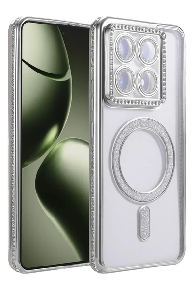 Newface Xiaomi Mi 14T Pro Joke Simli Magneticsafe Kılıf - Gümüş ürün görseli 1