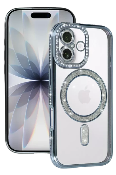 Newface Apple iPhone 17 Joke Simli Magneticsafe Kılıf - Mavi ürün görseli 1