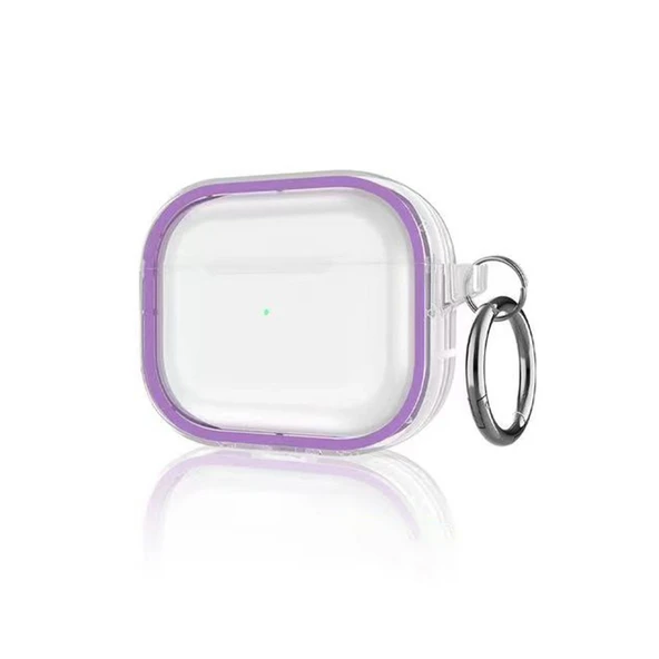 Apple Airpods Pro 2 (2.nesil) Shiny Şeffaf Kılıf - Mor ürün görseli 1