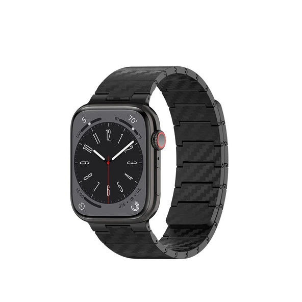 Apple Watch 45mm Carbon Steel Kordon (SAAT DEĞİLDİR) - Siyah ürün görseli 1