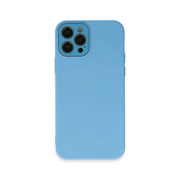 Apple İphone 12 Pro Kılıf Lansman Glass Kapak - Mavi ürün görseli 1