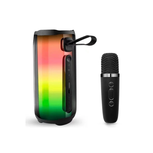 Pluse 5 Mikrofonlu Rgb Kablosuz Hoparlör - Siyah ürün görseli 1