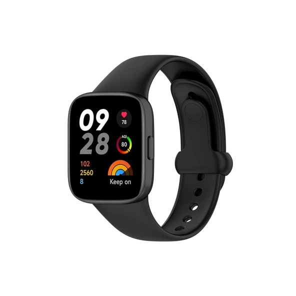 Xiaomi Redmi Watch 3 Origin Silikon Kordon (SAAT DEĞİLDİR) - Siyah ürün görseli 1