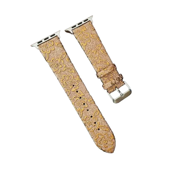 Apple Watch 42mm Creeper Desenli Kordon (SAAT DEĞİLDİR) - Gold ürün görseli 1