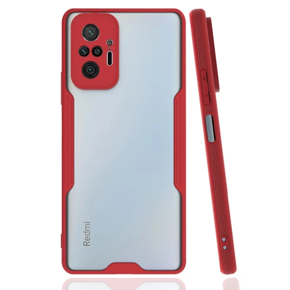 Xiaomi Redmi Note 10 Pro Kılıf Platin Silikon - Kırmızı ürün görseli 1