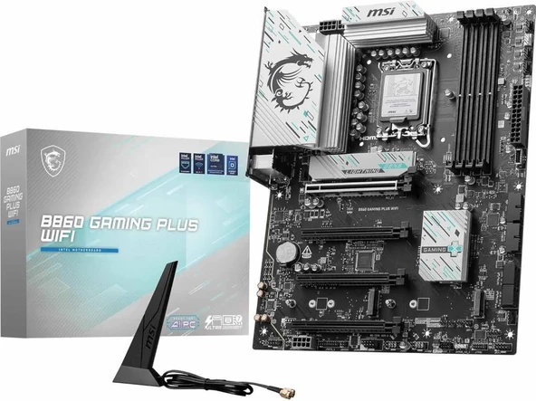 MSI B860 Gaming Plus Wi-Fi Intel LGA1851 DDR5 ATX Anakart Teşhir ürün görseli 1