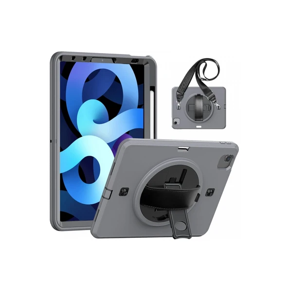 Apple İpad Pro 11 (2020) Kılıf Strap-c Otterbox Tablet Kapak - Gri ürün görseli 1