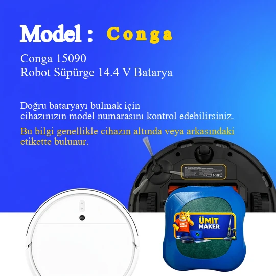 Conga 15090 Robot Süpürge 6400 mAh Batarya - Resim 2
