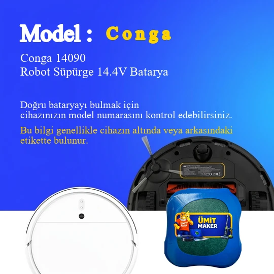 Conga 14090 Robot Süpürge 6400 mAh Batarya - Resim 2