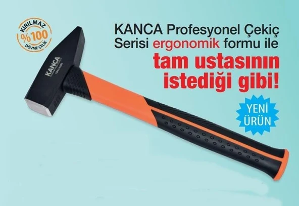 Kanca Fiber Saplı Çekiç 1000gr - Resim 3