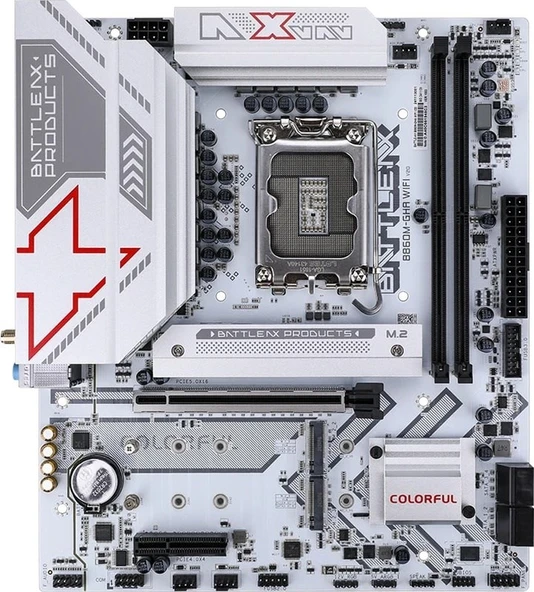 COLORFUL BATTLE-AX B860M-GHA WIFI V20 DDR5 M-ATX ANAKART - Resim 2