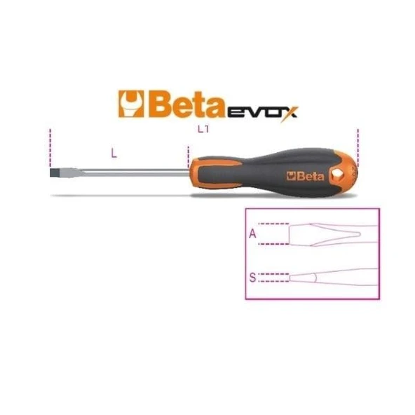 Beta 1201E Düz Tornavida 10x200mm ürün görseli 1