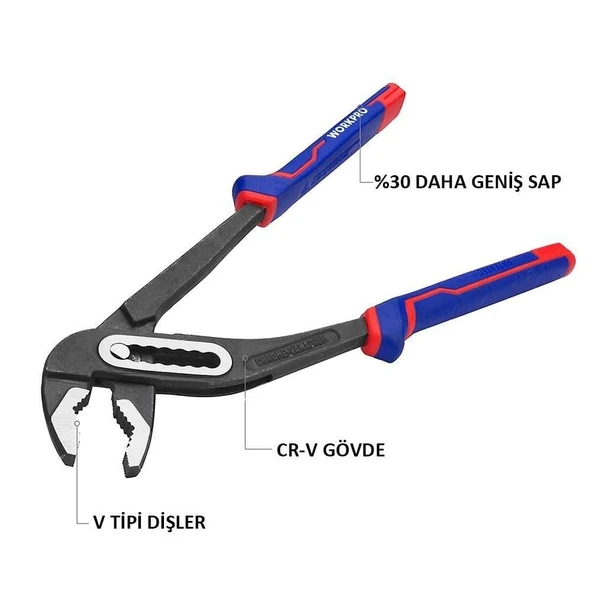WORKPRO WP231029 300MM CR-V Profesyonel Fort Pense - Resim 2