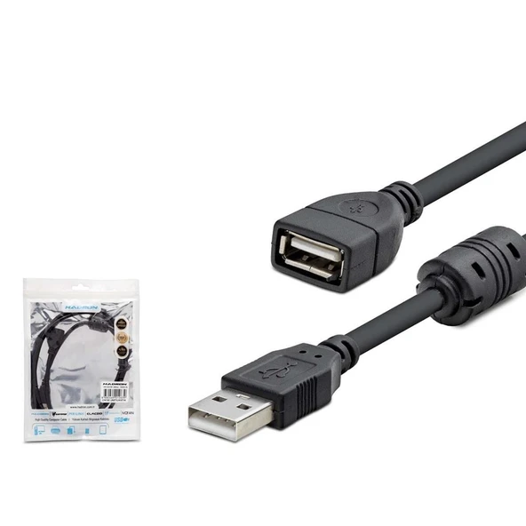 HADRON HDX7533 USB Uzatma Kablosu 1.5mt - Siyah ürün görseli 1