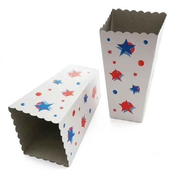ŞeyliŞeyler - Popcorn Mısır Kutusu Büyük Boy Karton Bardak 50 Adet (1 Paket) ürün görseli 1