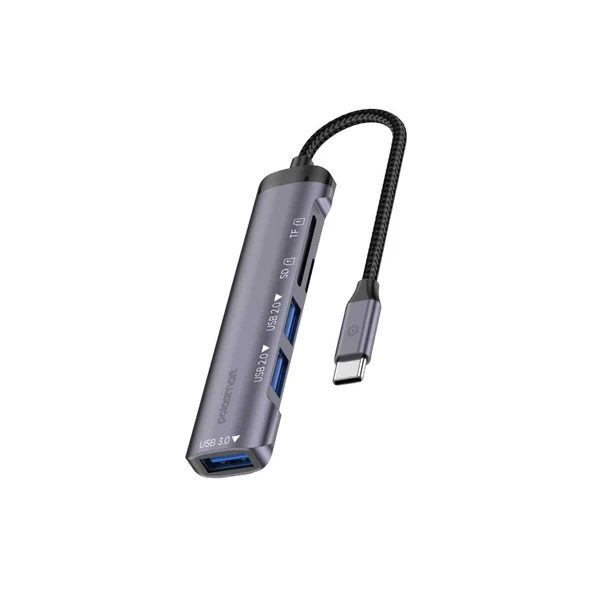 Polosmart PGS407 Dönüştürücü Hub Gri ürün görseli 1