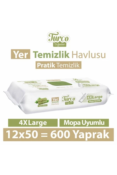 TURCO DOĞA YER TEMİZLİK YEŞİL SABUN 12x50 KRK Koli fiyatı ürün görseli 1