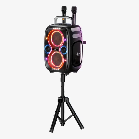 M427 Premium Çift Mikrofonlu 650W Ekstra Bas Bluetooth Hoparlör - Resim 2