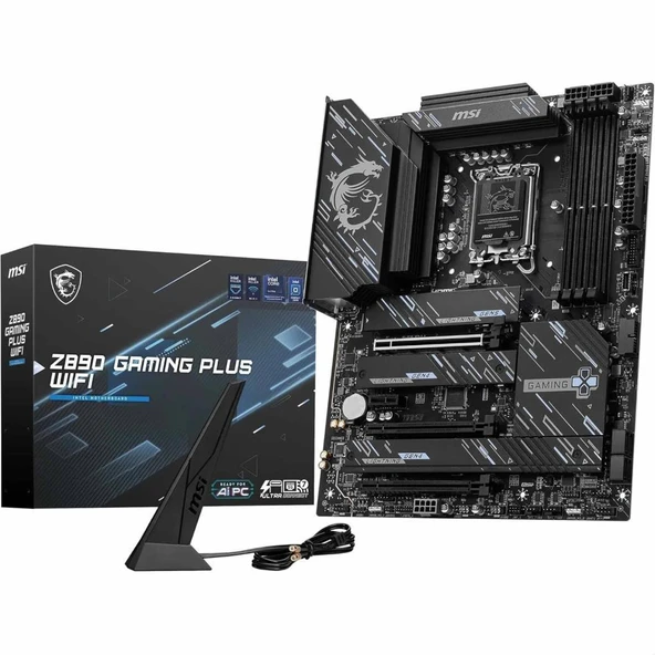 MSI Z890 Gaming Plus Wi-Fi Intel LGA1851 DDR5 ATX Anakart Teşhir ürün görseli 1