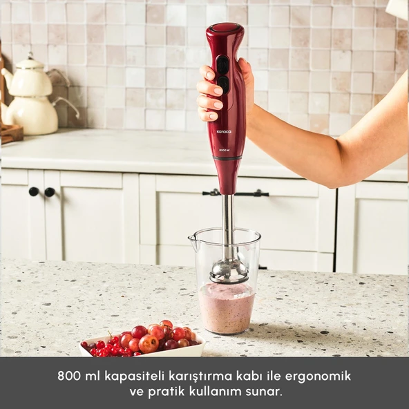 Karaca Pro Multimax 6 in 1 Çok Amaçlı Mutfak Robotu 2000W Red - Resim 8