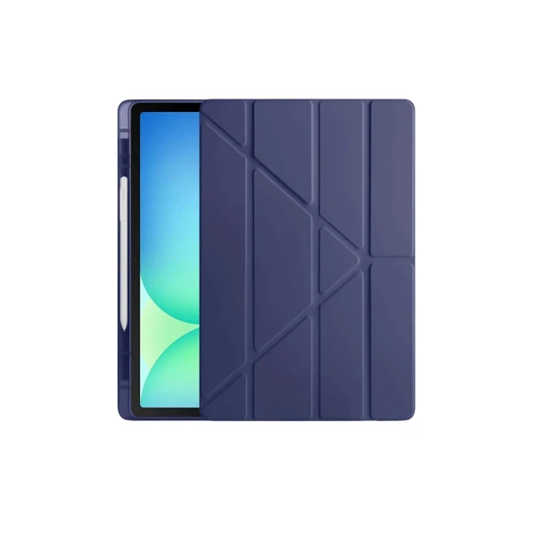 Apple İpad Pro 11 (2024) Kılıf Kalemlikli Hugo Tablet Kılıfı - Lacivert ürün görseli 1