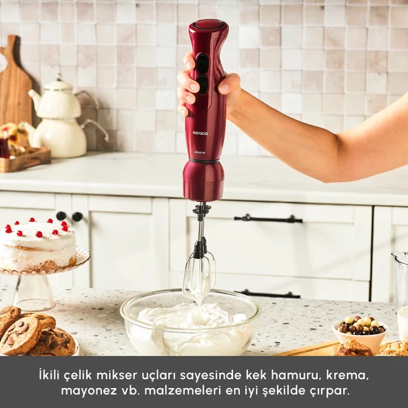 Karaca Pro Multimax 6 in 1 Çok Amaçlı Mutfak Robotu 2000W Red - Resim 7