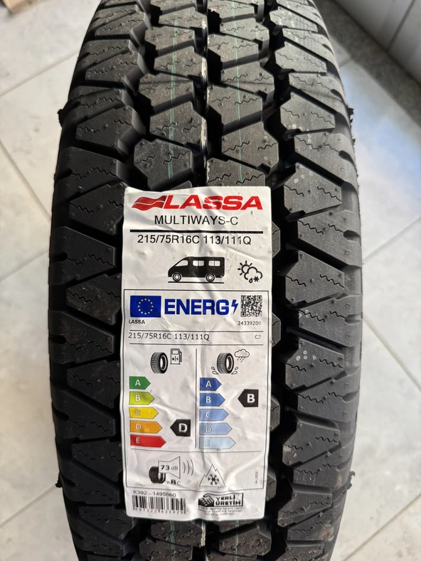 LASSA / 215/75R16C (MULTIWAYS-C) (1 ADET FİYATIDIR. EN AZ 2 ADET VERİLMEKTEDİR) 2026 4 MEVSİM LASTİK ürün görseli 1