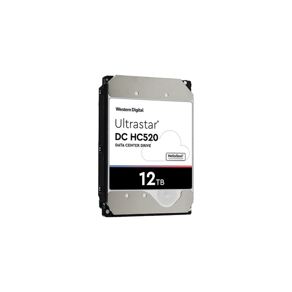 WD ULTRASTAR, HUH721212ALE604, 3.5", 12TB, 256Mb, 7200 Rpm, 7/24 Enterprise, DATA CENTER-GÜVENLİK-NAS-SERVER, HDD (DC HC520) (0F30146) (Türkiye Distribütörü Garantili) ürün görseli 1