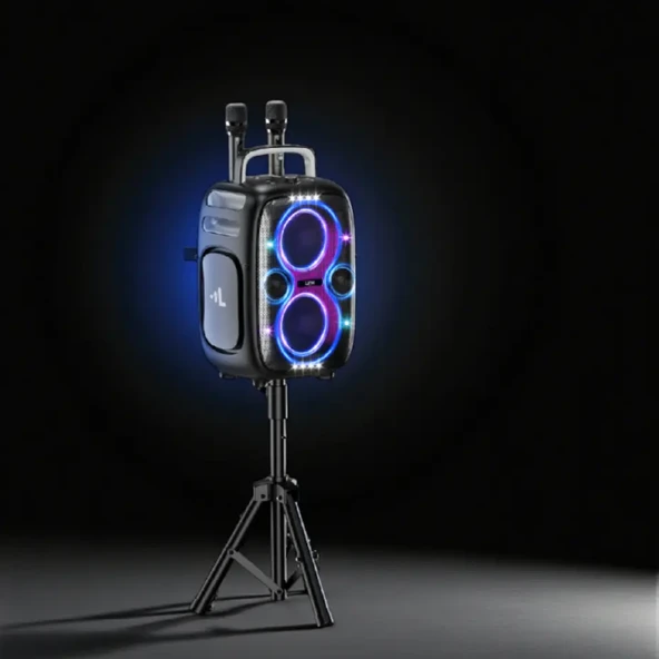 M427 Premium Çift Mikrofonlu 650W Ekstra Bas Bluetooth Hoparlör - Resim 3