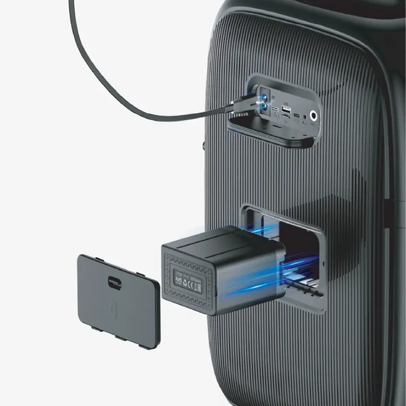 M427 Premium Çift Mikrofonlu 650W Ekstra Bas Bluetooth Hoparlör - Resim 6